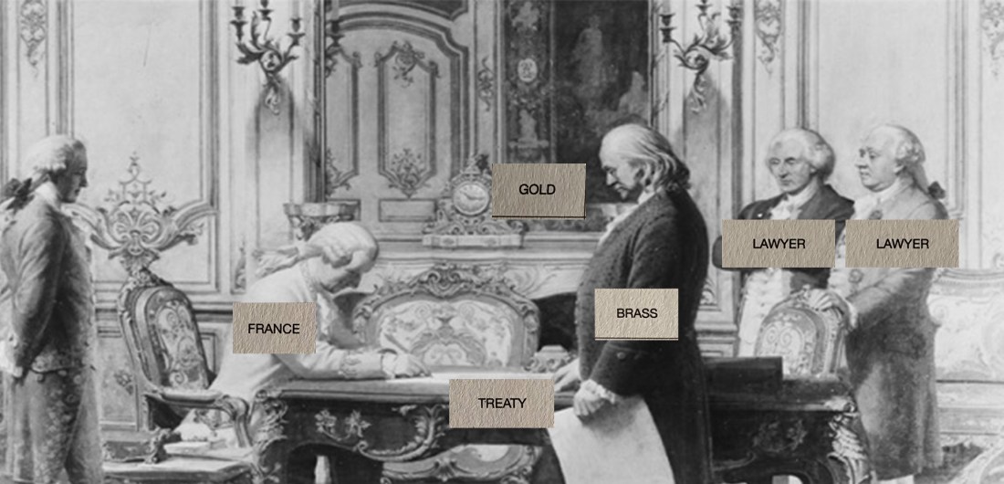 Lawyer France Treaty Brass Gold