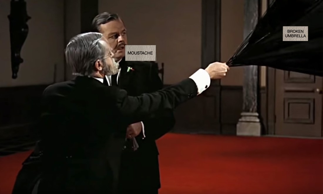 Moustache Broken Umbrella